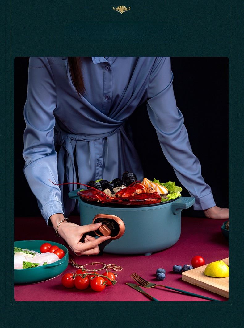 3L Electric Multicooker Mini Cooking Pot Skillet Frying Boiling Stewing Pot Hot Pot Noodles Breakfast Maker