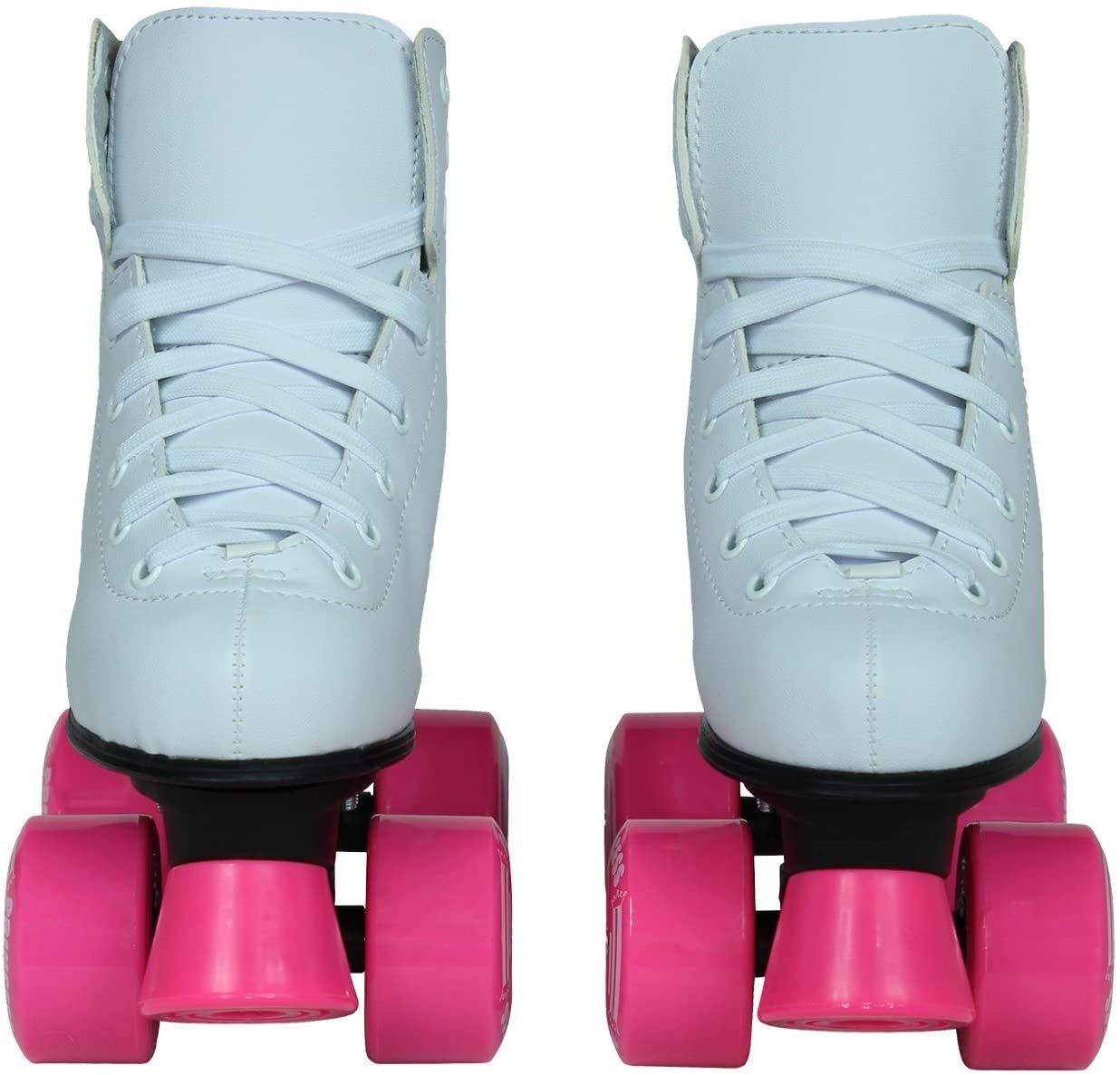 Epic Skates Pink Princess Girls Quad Roller Skates, White, JUVENILE 12