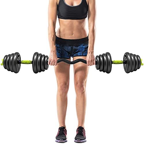 PIN JIAN Dumbbell Barbell Adjustable 5/10/15/20/44/66 Weights Dumbbell Set with NO Slip Hand Dumbbell