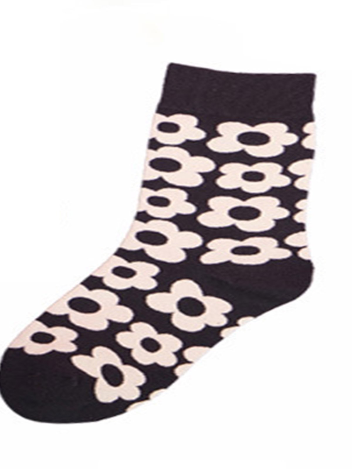 Statement Floral Breathable Cotton Casual Socks