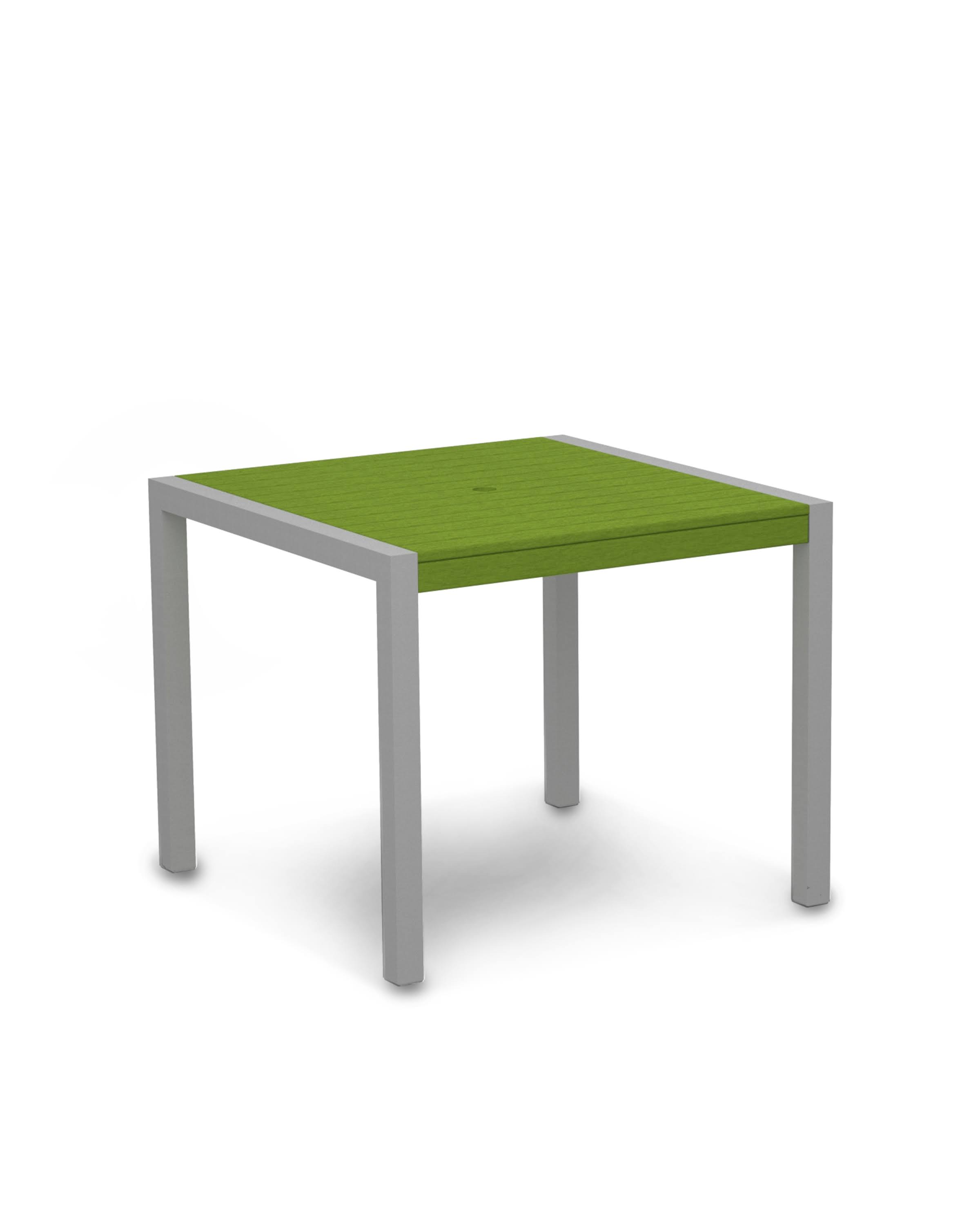 POLYWOOD Mod 36x22 Dining Table - Textured Silver - Lime