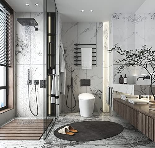 Modern Smart Toilet, Upgraded Self Cleaning One Piece Toilet with Warm