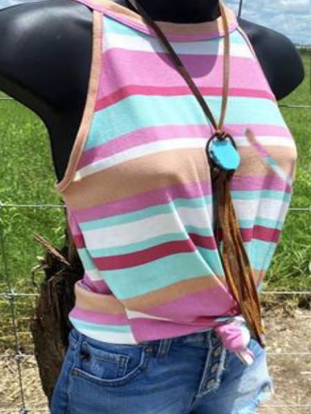 Stripe Sexy Cotton Shirts & Tops