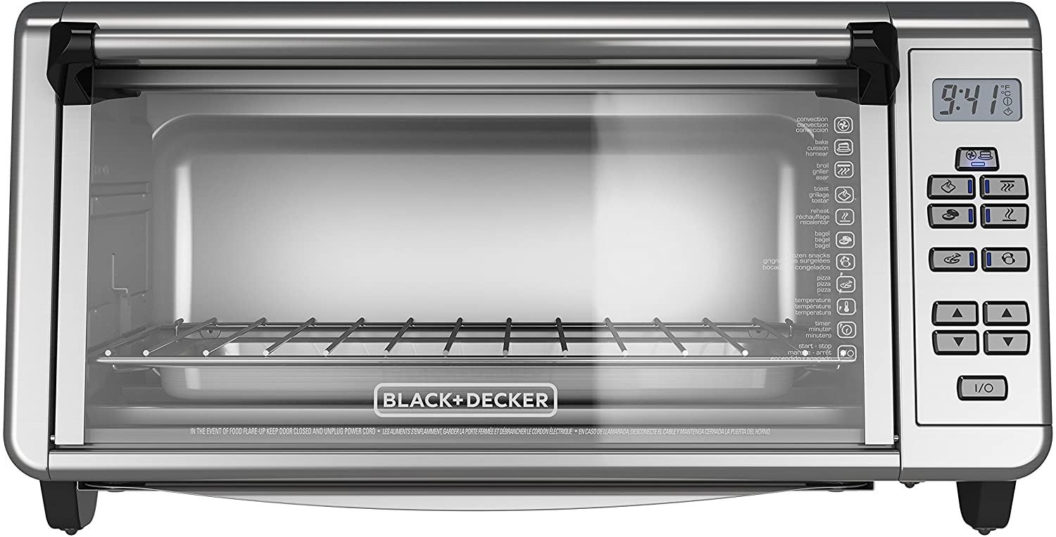 Black+Decker TO3290XSBD Toaster Oven, 8-Slice, Stainless Steel