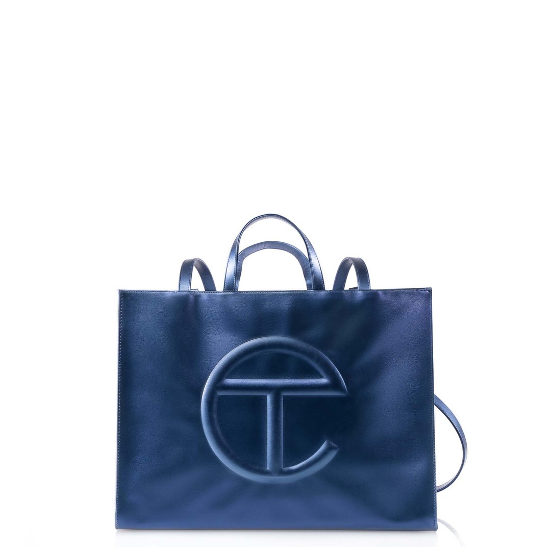 Large Cobalt Shopping Bag