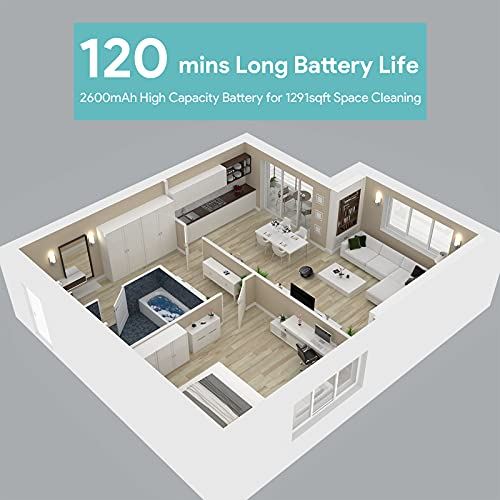 3-IN-1 2000PA Auto Robotic Vacuum with 120Min Runtime and 6 Cleaning Mode