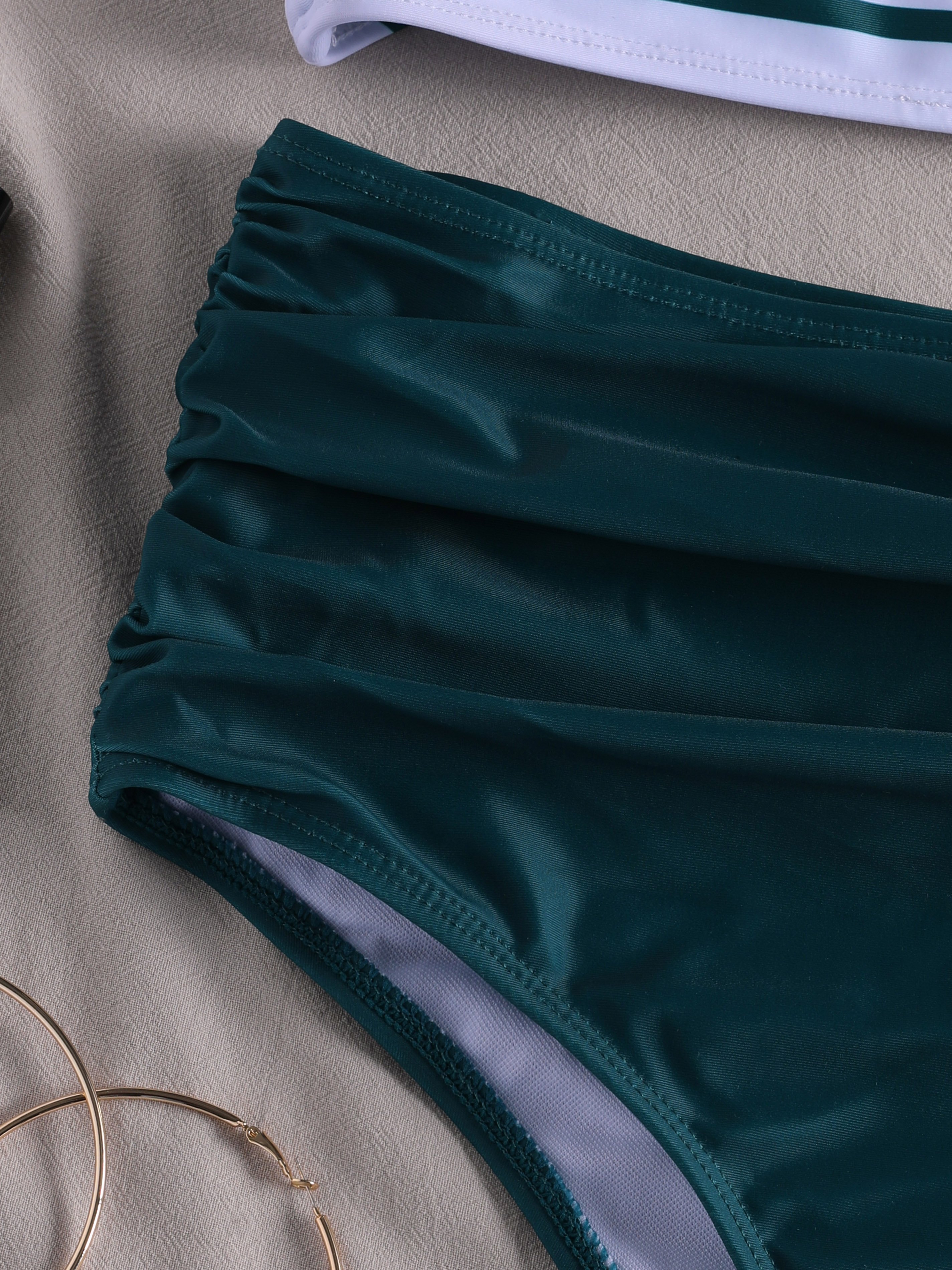 Striped Crisscross Tank Bikini