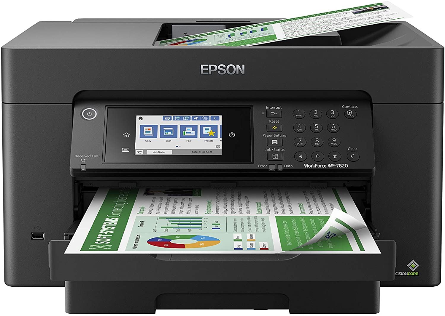 Epson Work Force Pro WF-7820 Wireless All-in-One Wide-format Printer with Auto