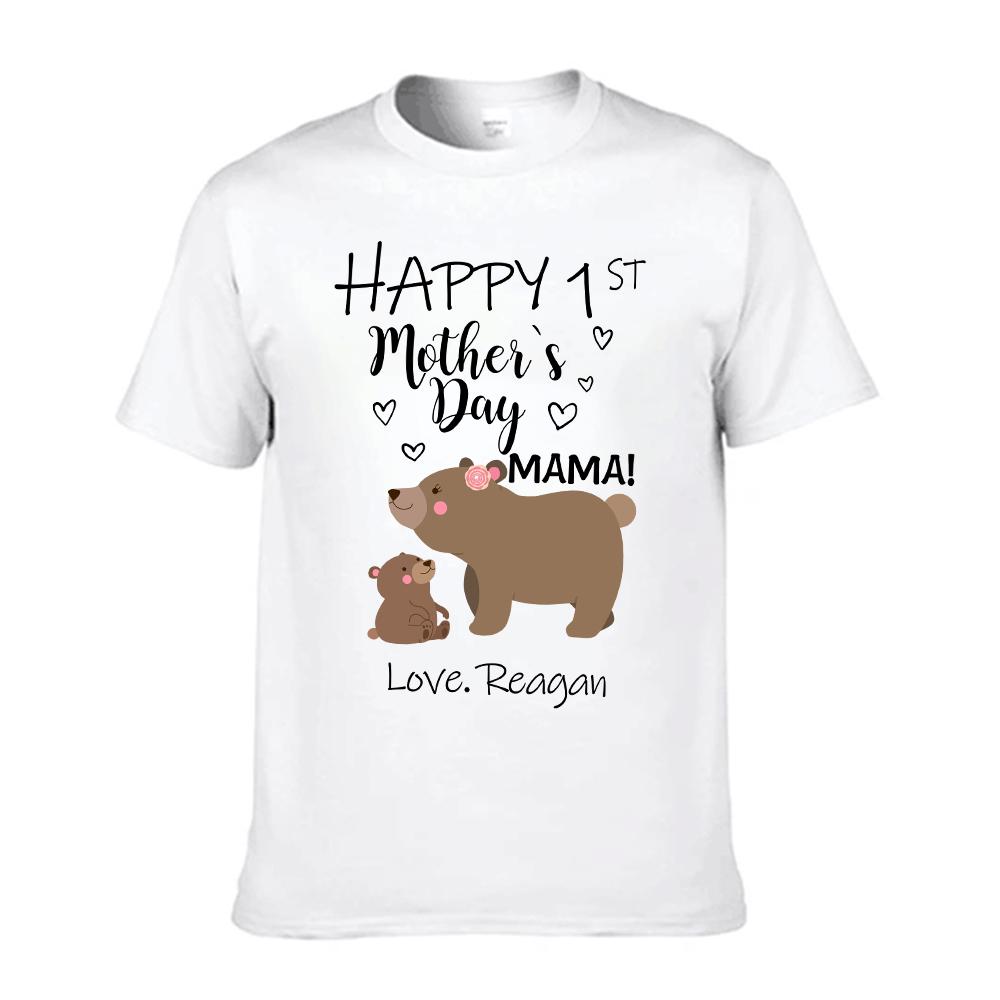 no kucun Custom Mama Bear Baby Cub Baby Onesies and Matching Mom Shirts - Perfect Mother's Day Gift