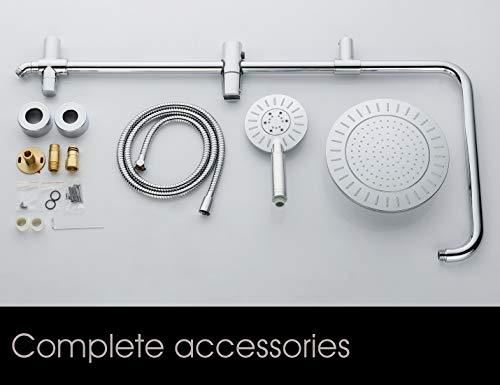 shower head and handheld shower head with height adjustable holder , solid brass rail