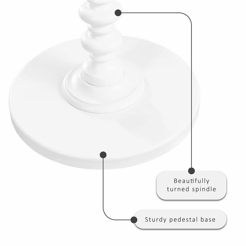 Powell Round Spindle Table (White)