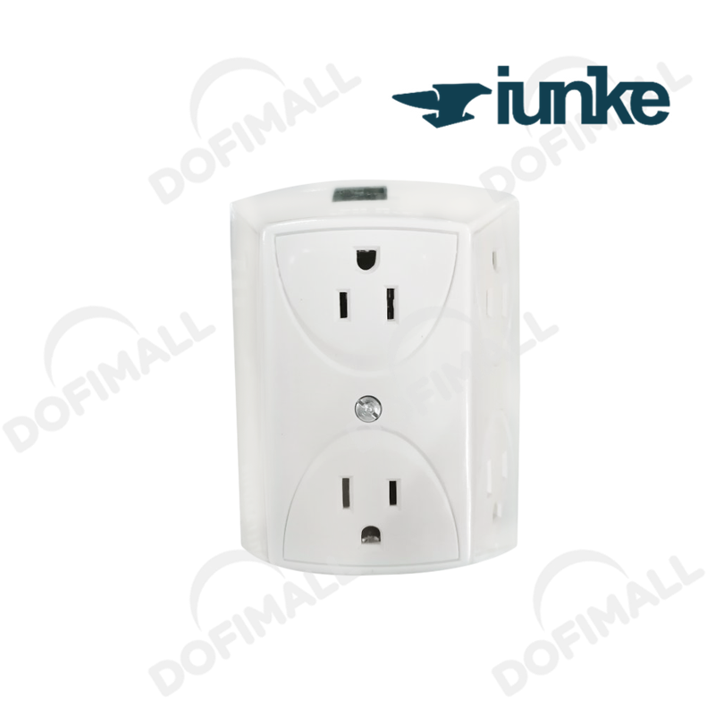 ADAPTADOR PARA TOMACORRIENTE DE 6 SALIDAS COLOR BLANCO 15A