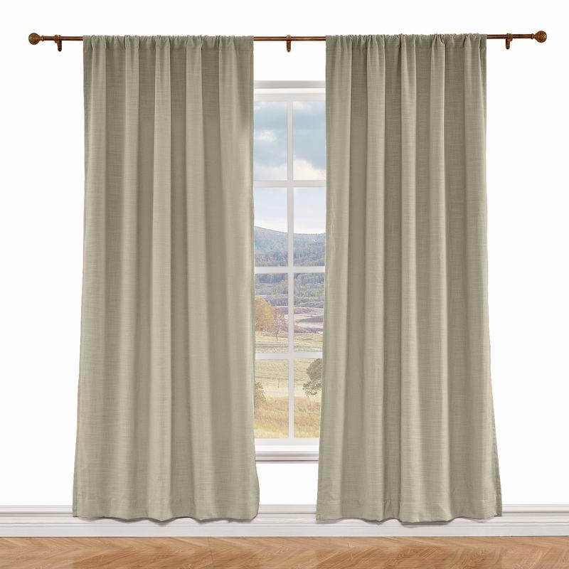 LIZ Polyester Linen Curtain Drapery Custom