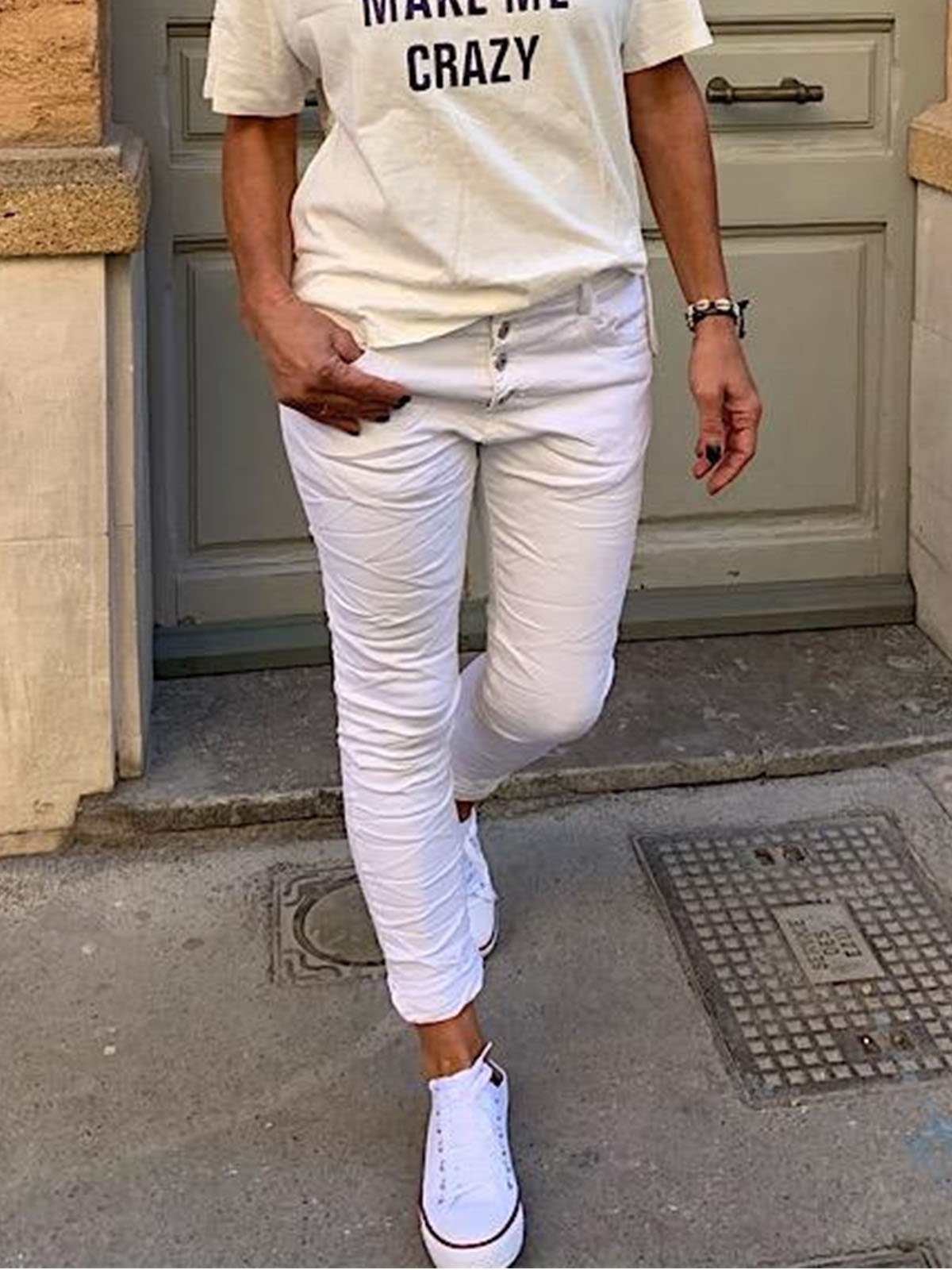 Solid Cotton Pants