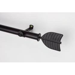 InStyleDesign Quill Adjustable Curtain Rod - 48 to 84-Inch - Black
