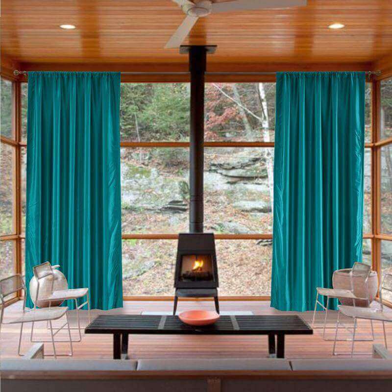 【Custom】Lao Hang Zhou Heavyweight Polyester Cotton Silk Blend Solid Curtain Drape Panel with White Blackout Lined