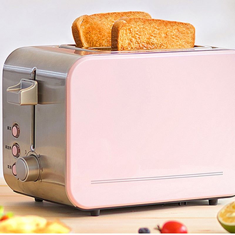 750w Automatic Fast heating bread toaster 2 Slices Stainless steel toaster