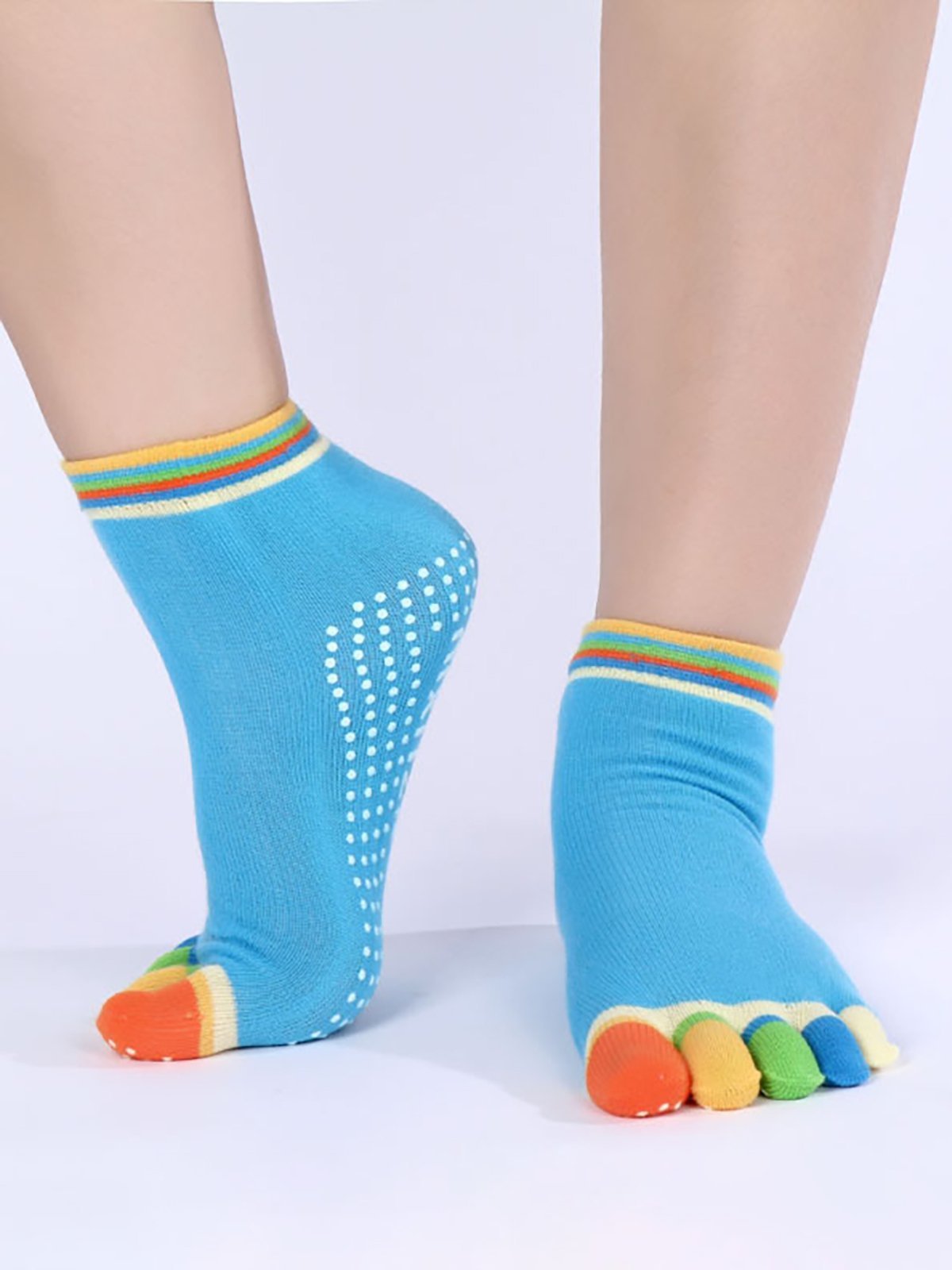 Womens Multi-color Fingers Cotton Socks