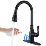 Single Handle Motion Sensor Kitchen Faucet with 360-Degree Swivel