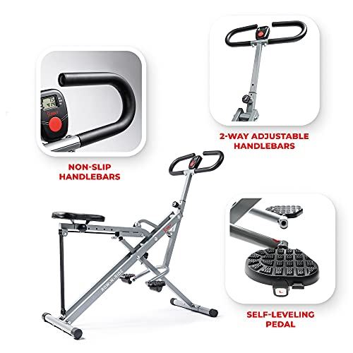 Sunny Health & Fitness Squat Assist Row-N-Ride Trainer