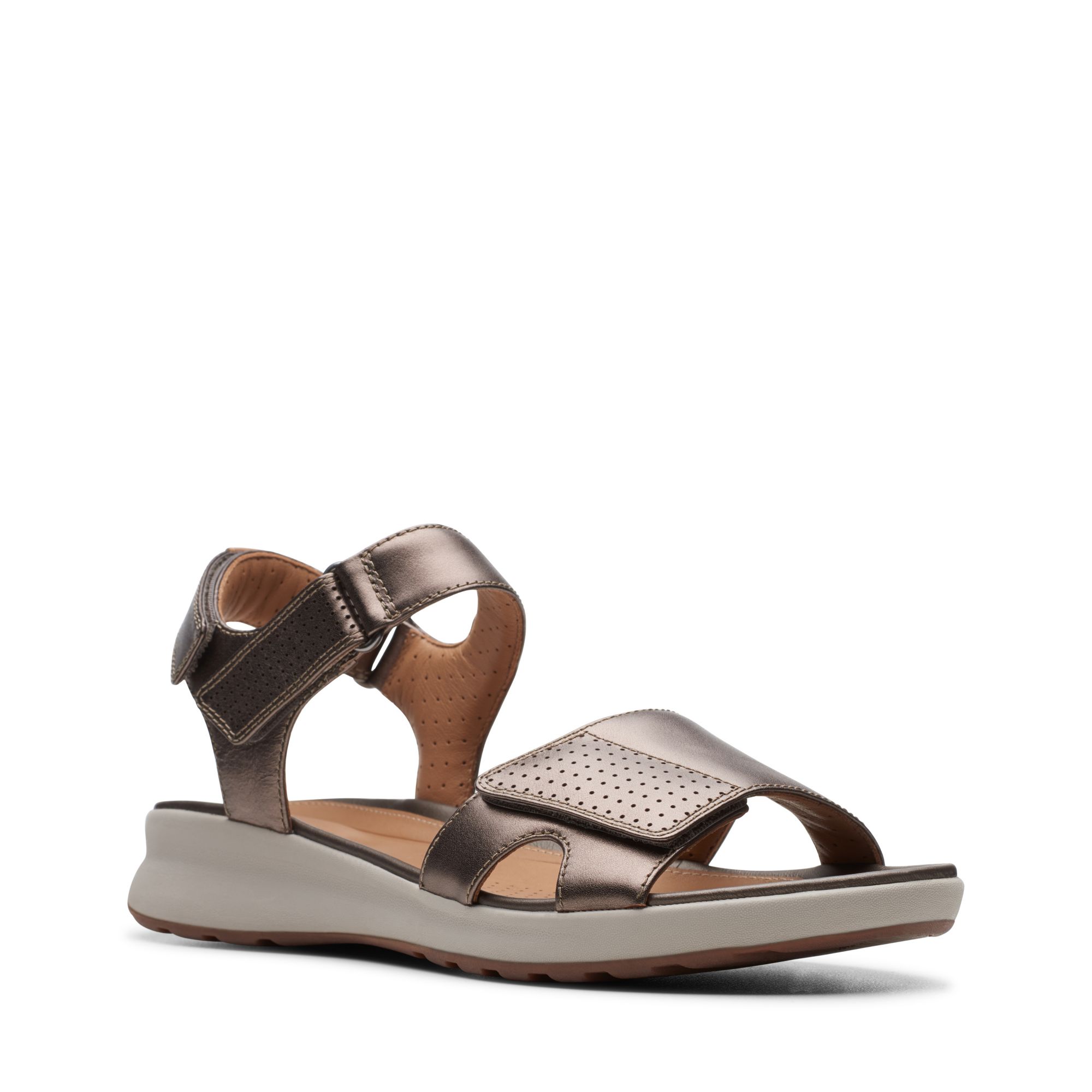 Women Sandals Un Adorn Calm Pebble Metalic