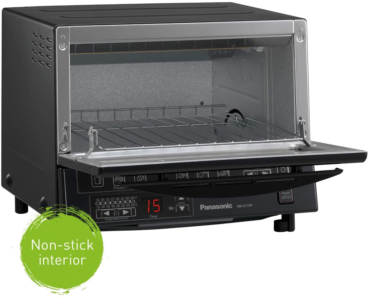 Panasonic FlashXpress Compact Toaster Oven with Double Infrared Heating, Silver