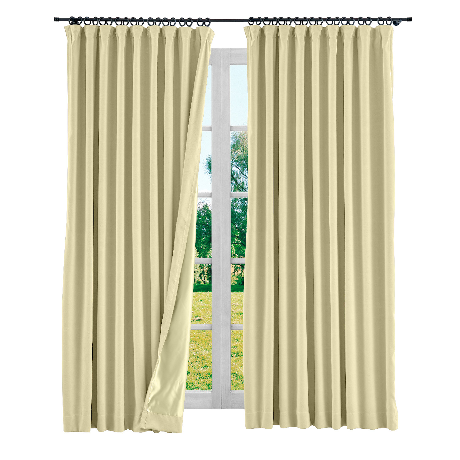 Yeffa Pinch Pleated Curtain Blackout Lined Drapery Window Panel