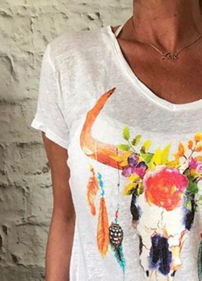 Casual Short Sleeve Plus Size Tops