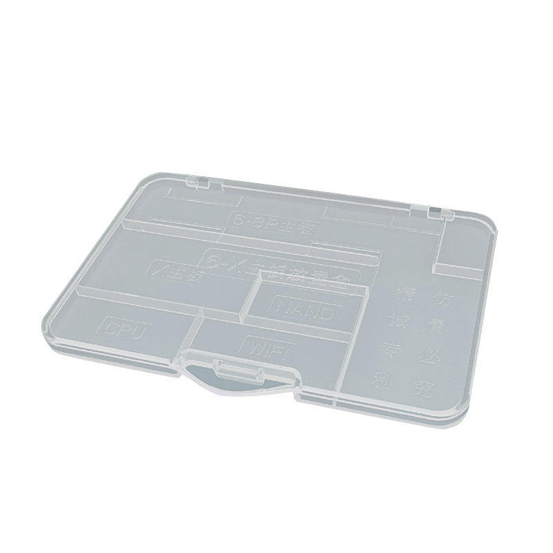 Super-hard Plastic Transparent Storage box for protect iPhone 6 6S 7 8 X Motherboard repair