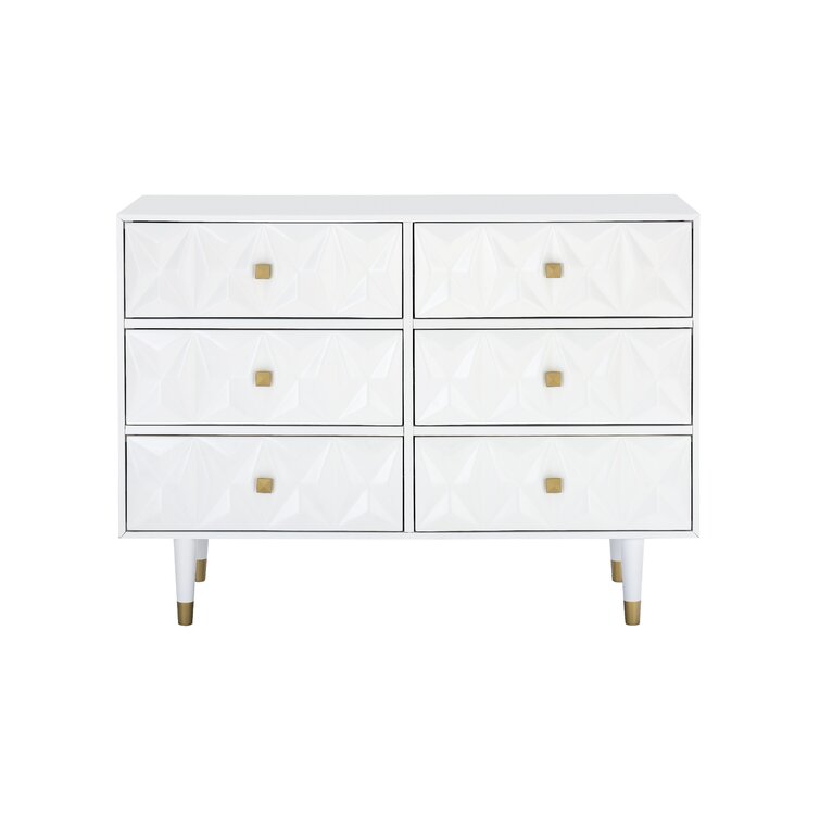 6 Drawer 49.87'' W Double Dresser