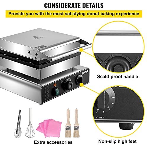 Electric Donut Maker, 9 Holes Commercial Donut Machine, 2000W