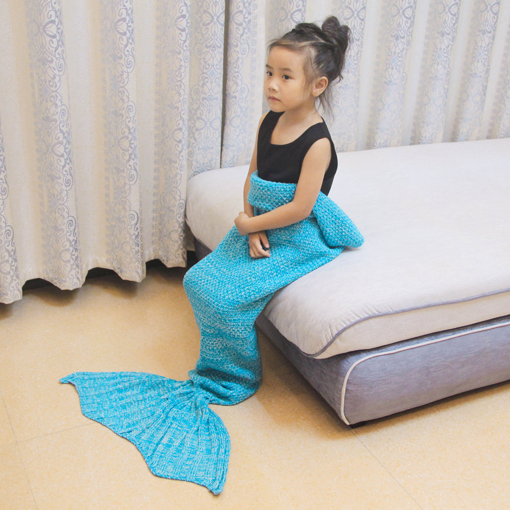 Mermaid blanket knitting Girl Blanket air conditioning sofa