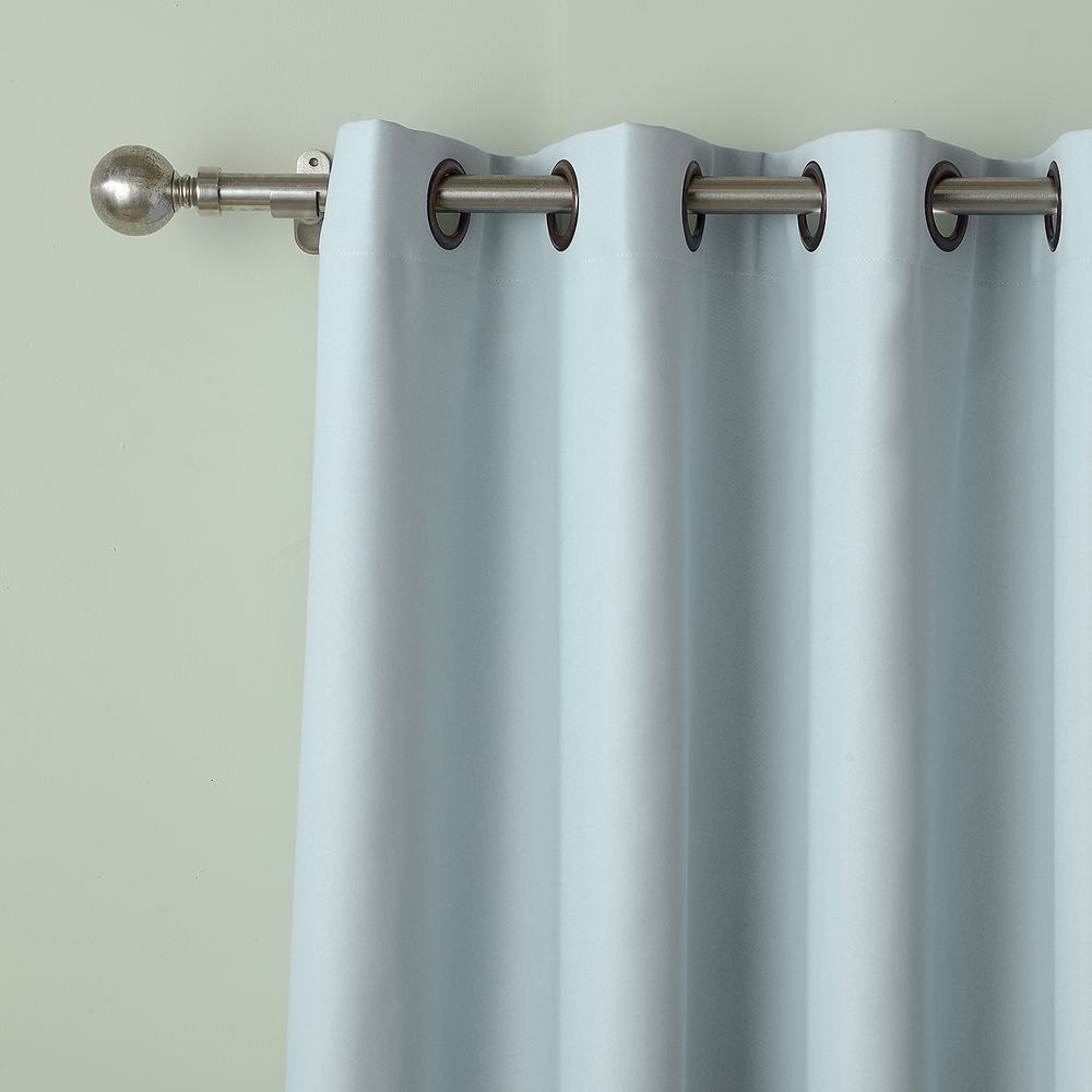 Set of 2 Antique Bronze Grommet Thermal Insulated Blackout Curtain Paz