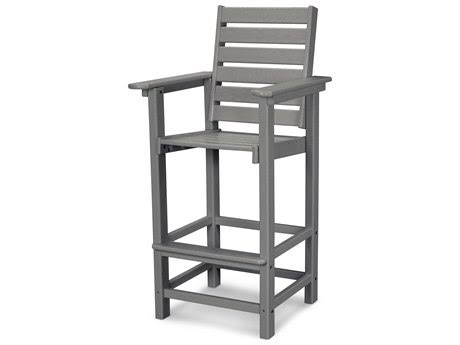 POLYWOOD Captain Bar Chair - White