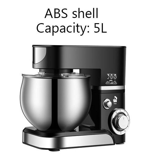 Stand Electric Food Mixer Chef Machine Stainless Steel 5L Bowl Cream Blender