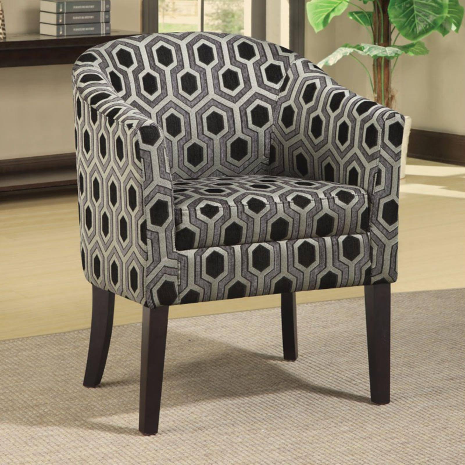 Benzara - Space Adorner Accent Chair, Gray/Black