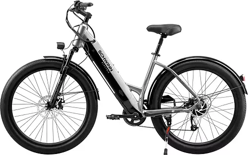 Schwinn Adult Coston 27.5” CE Step-Thru Electric Hybrid Bike