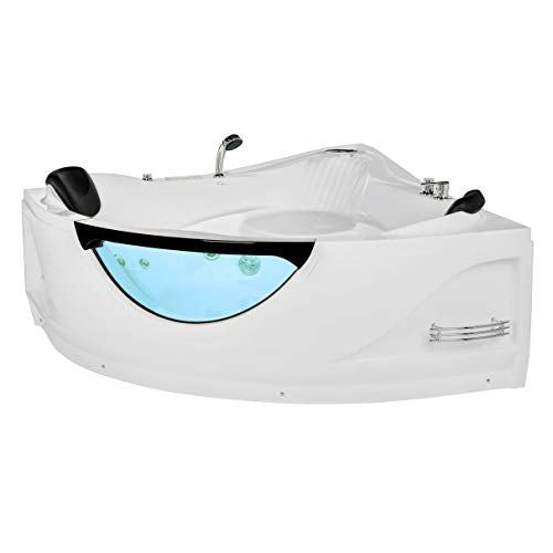 EMPV-JT319 Massage Bathtub, 59 Inch, Glossy White