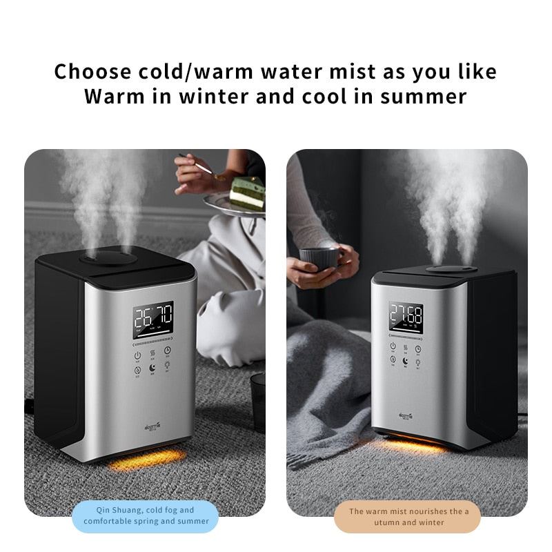 5L Humidifier Warm And Cold Dual Purpose Air Humidifier With 400mL/h Bedroom & Living Room