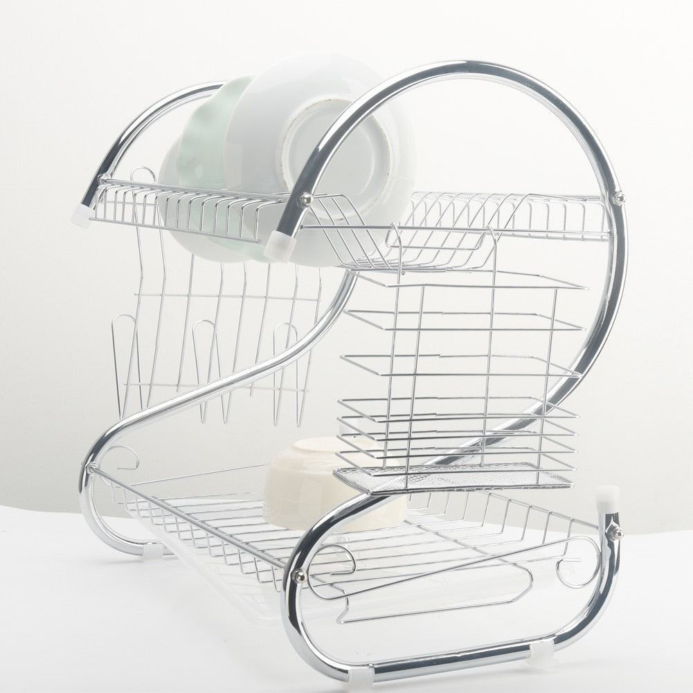 Kitchen Dish Rack Basket Galvanized Household Wash Great Kitchen Sink Dish Drain Drying Rack`