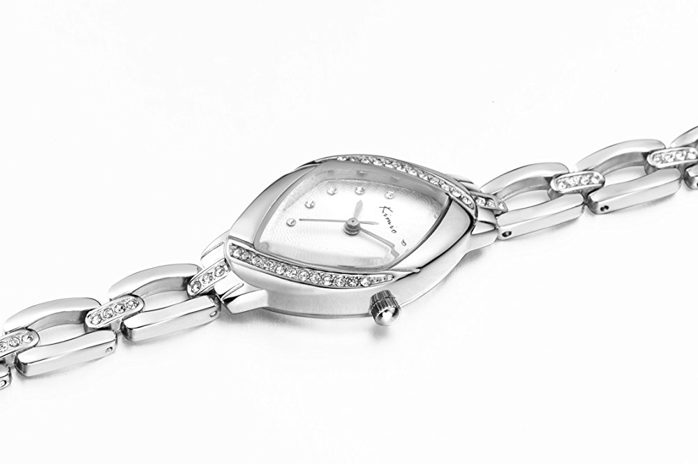 Women's Luxury Rhinestone Watchcase Silver Steel Watch Kw6010s