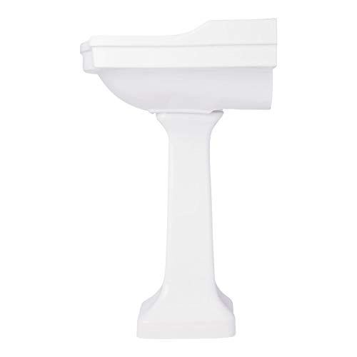 Vitreous China Pedestal Sink with 3 Faucet Holes at 8′′ Centers