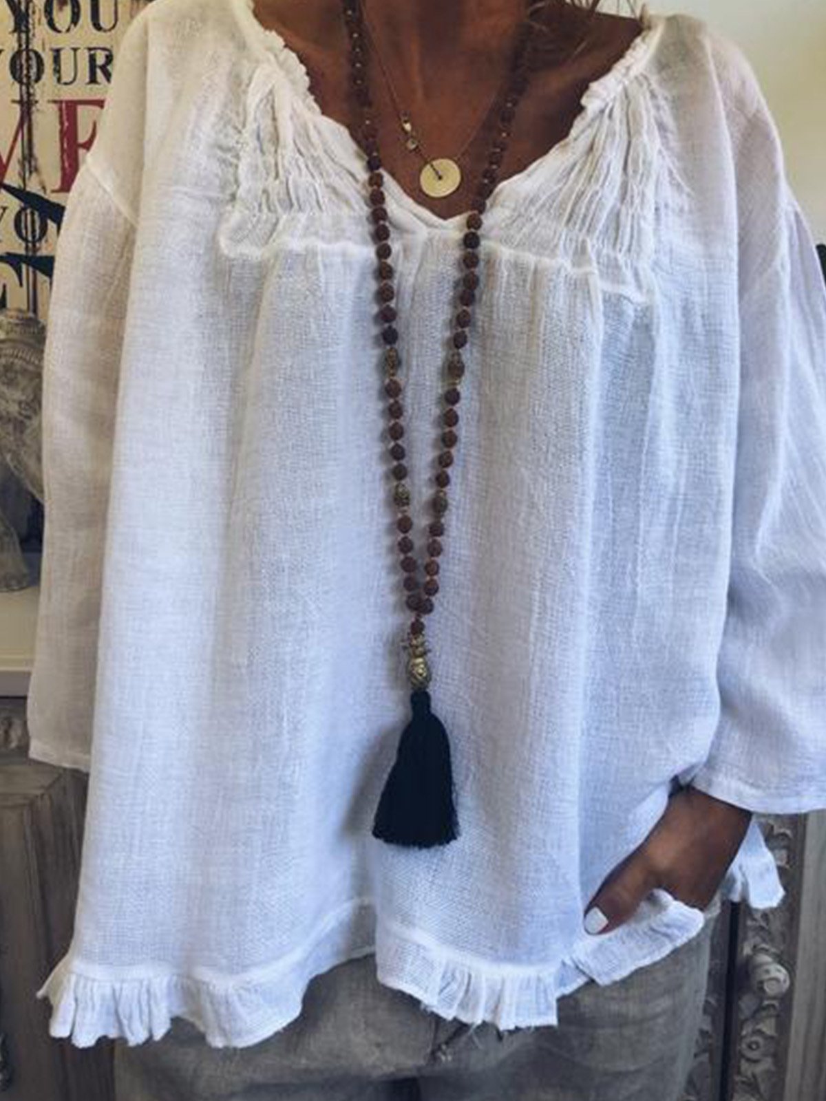 Women Casual Loose Tops Tunic Blouse Shirt