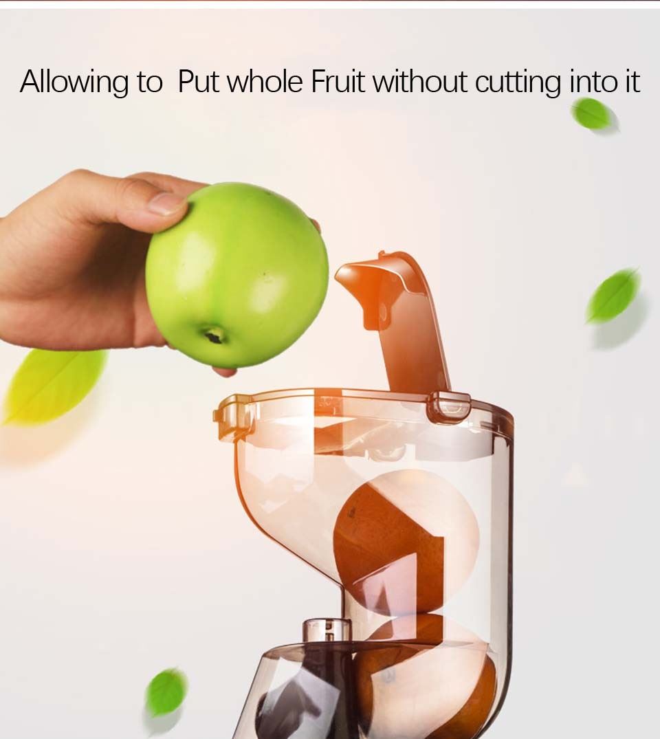Large Wide Mouth Feeding Chute Whole Apple Slow Juicer Fruit Vegetable nutrition