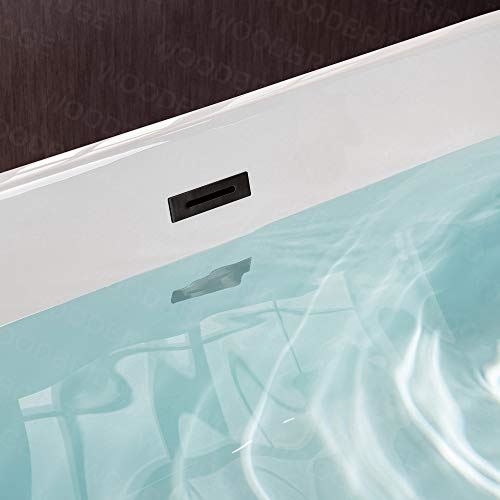 Soaking Bathtub with White, Drain and Overflow inMatte, BTA15