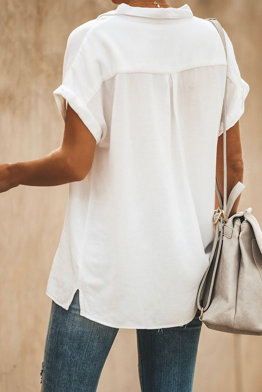White Button Down Top