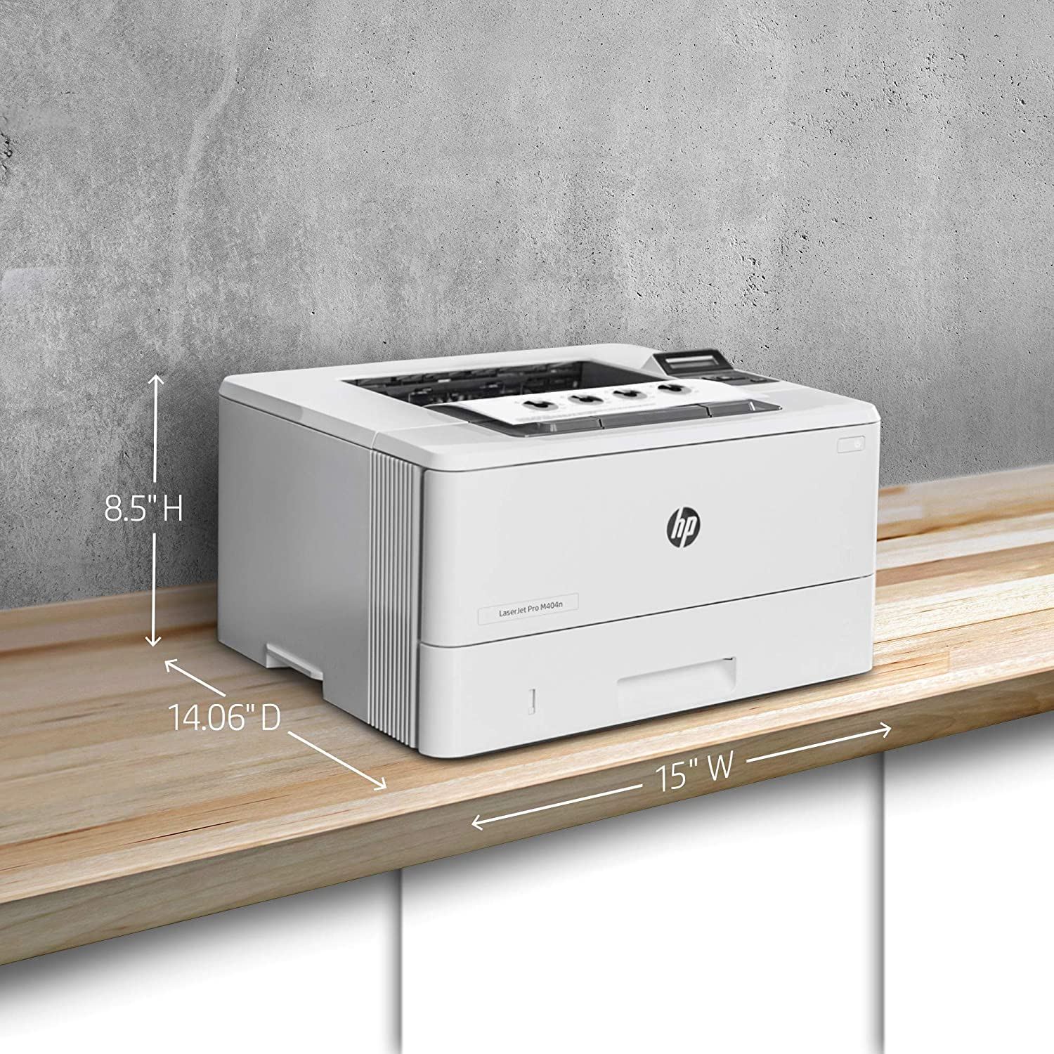 HP LaserJet Pro M404n Laser Printer with Built-in Ethernet & Security Features