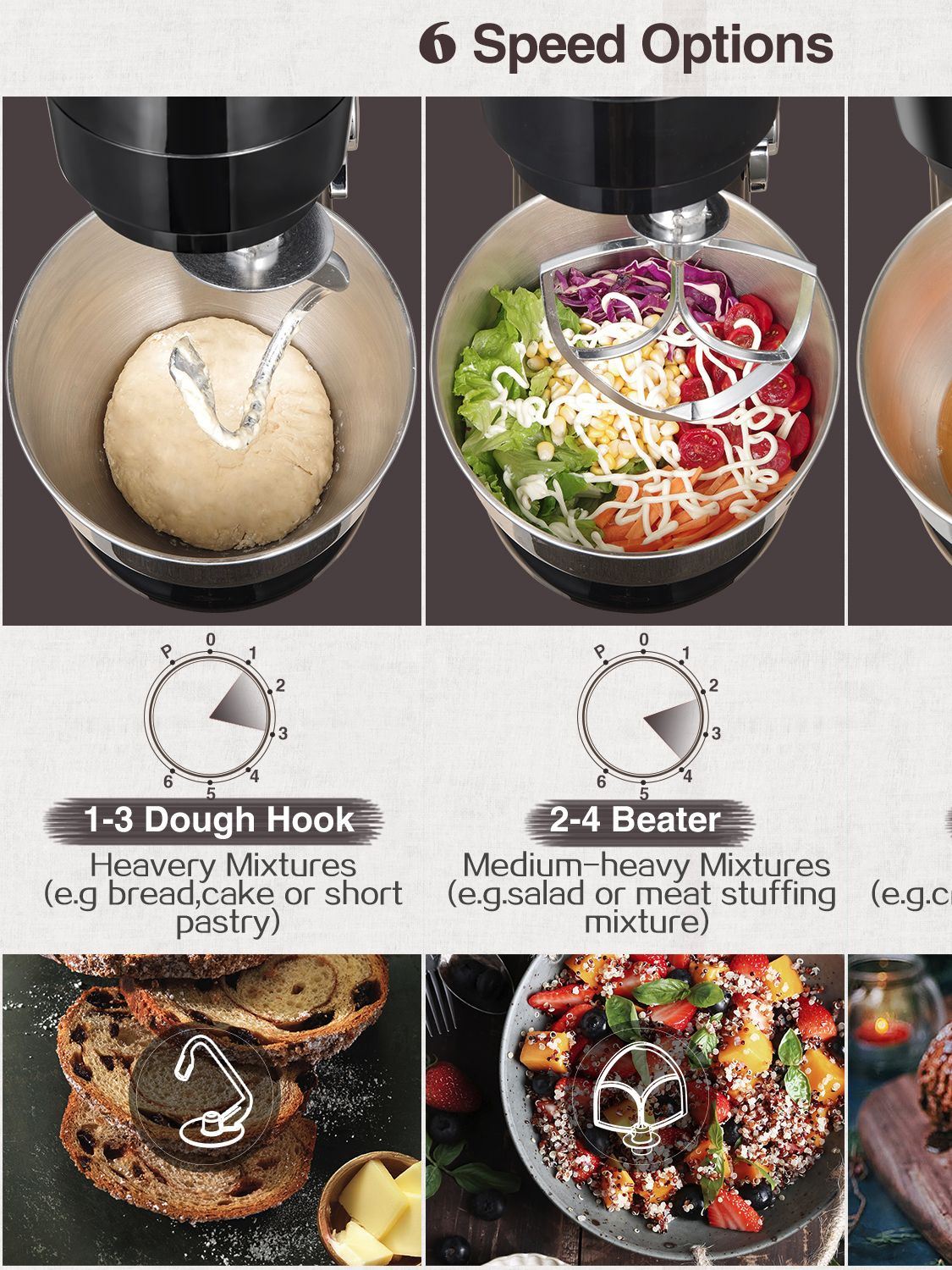 Aobosi Stand Mixer Cream Egg Whisk Blender 5L Cake Dough Bread Mixer Maker Machine