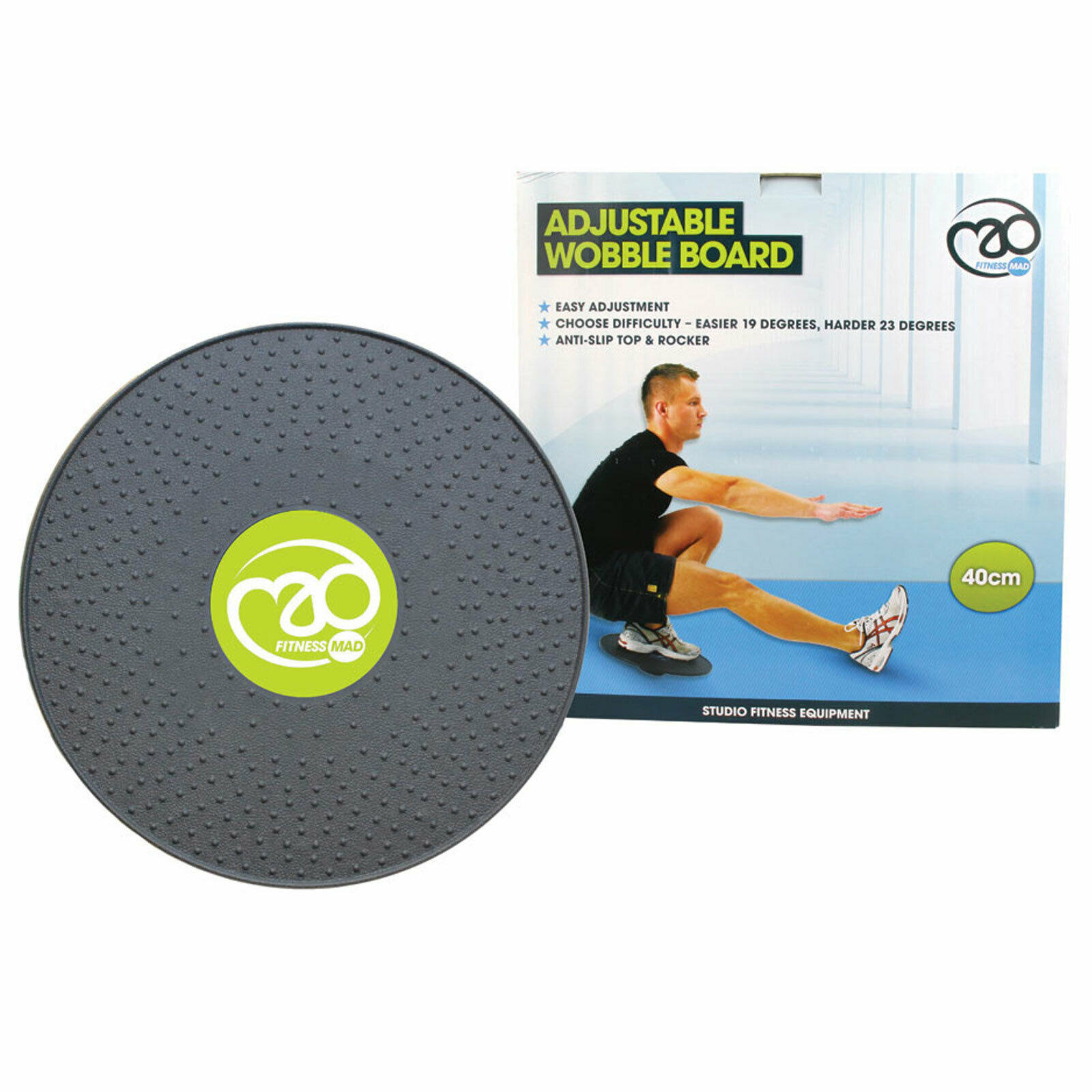 Fitness Mad 40cm Adjustable Wobble Board