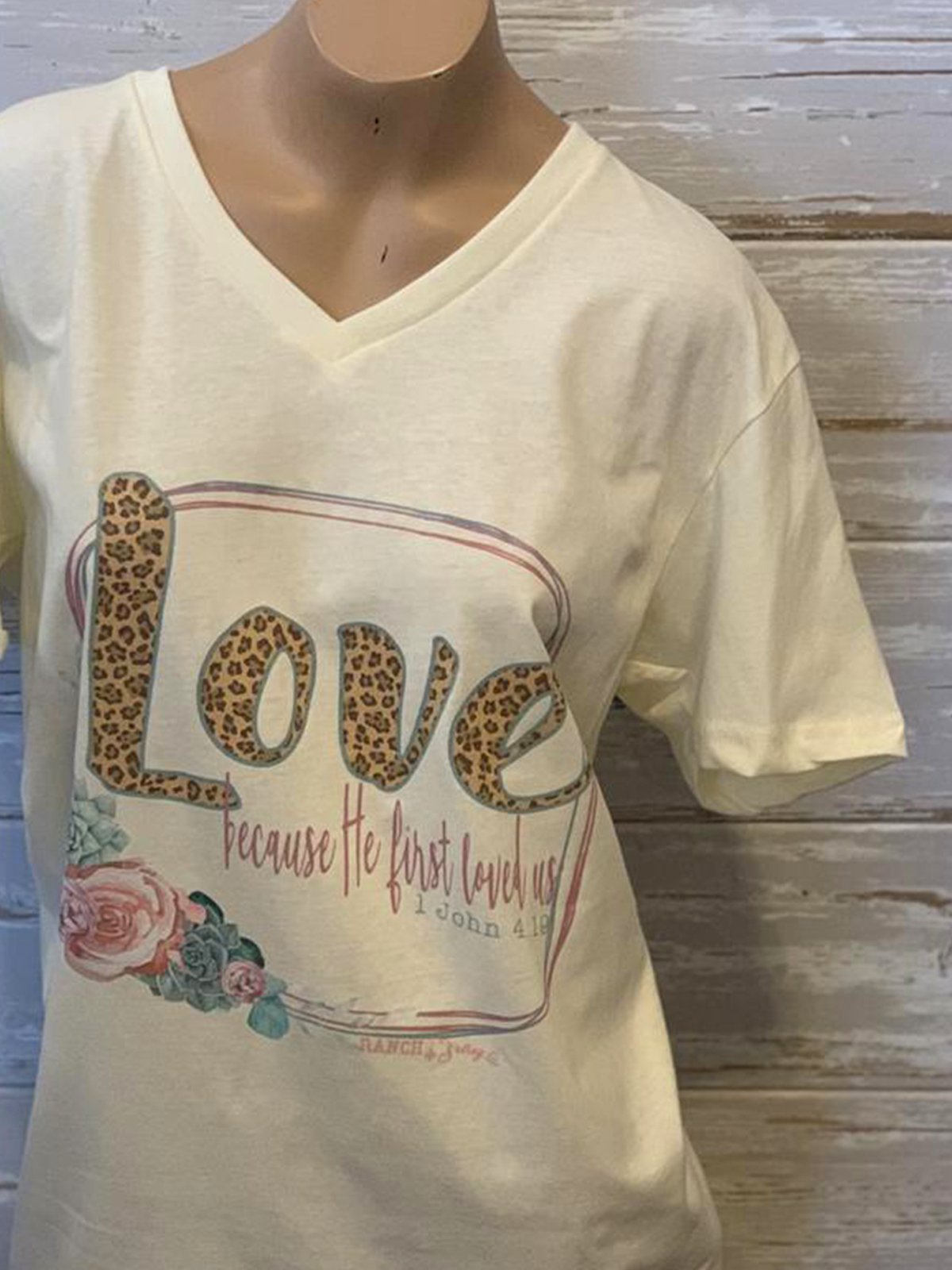 Casual V Neck Printed Short Sleeve Shirts & Tops